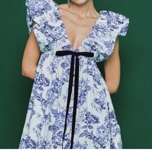 o.p.t. Didi Dress Blue Size Medium NWT